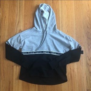 Bebe grey and black logo hoodie